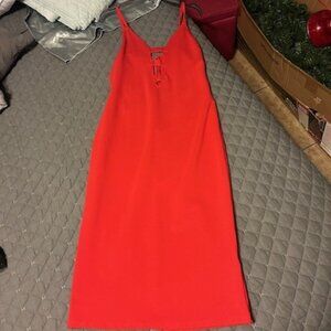 Red bodycon dress